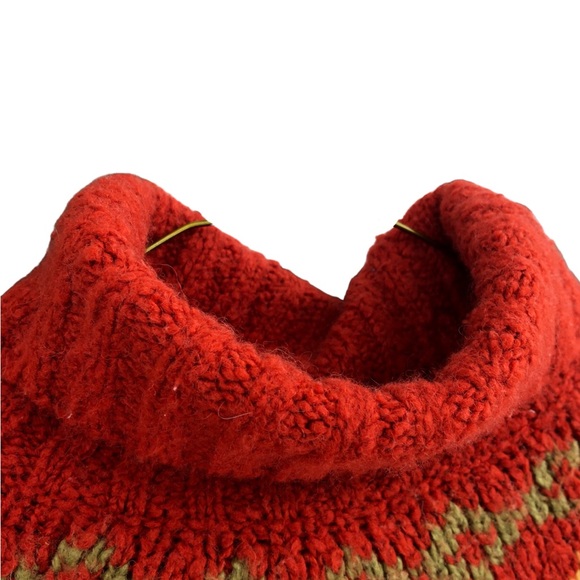 Reitmans small turtleneck pull knitted orange red white yellow grey green - Picture 4 of 9